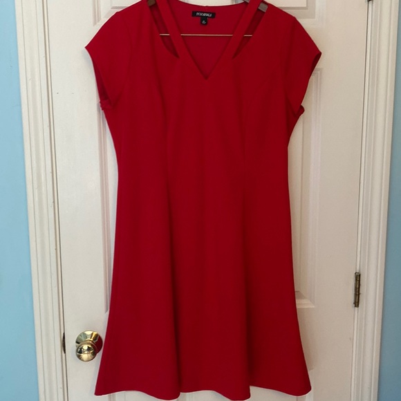 Roz & Ali Red Dress XL - Picture 1 of 6